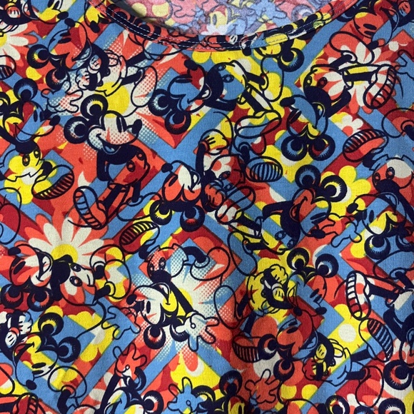 LulaRoe Disney Mickey Mouse‎ Class Tee Womens Small Geometric Print Stretch - Picture 5 of 7